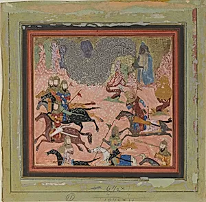 "Bazur, the Magician, Raises up Darkness and a Storm", Folio from a Shahnama (Book of Kings) by Abu'l Qasim Firdausi