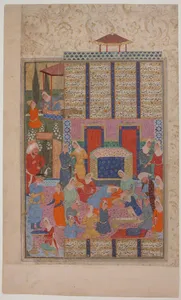 "Birth of Rustam", Folio from a Shahnama (Book of Kings)