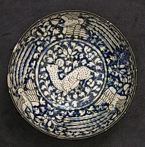 Bowl with Deer and Phoenix Motifs