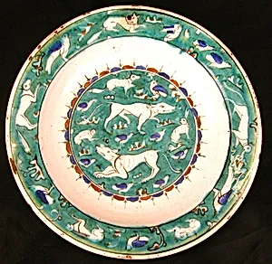 Dish with Bird, Rabbit, and Quadruped Design