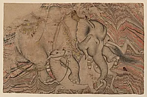 Elephant Trampling a Horse