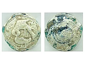 Glass Medallion with Molded Decoration