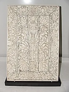 Ivory Panel from a Cabinet with Flowers and Birds