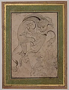 Lion Attacking an Antelope