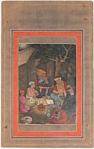 "Night Scene: Group Listening to Music", Folio from the Davis Album