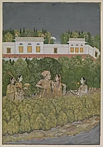 Prince and Ladies in a Garden by Nidha Mal