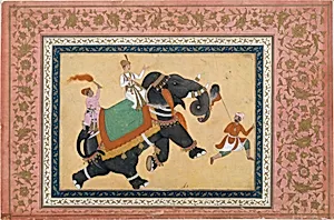 Prince Riding an Elephant by Khem Karan