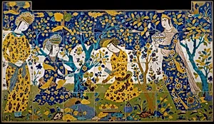 Reciting Poetry in a Garden