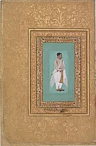 recto: "Portrait of Raja Suraj Singh Rathor", verso: Page of Calligraphy. Folio from the Shah Jahan Album by Bishan Das|Mir 'Ali Haravi