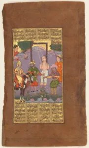 "Rescue of Bizhan by Piran", Folio from a Shahnama (Book of Kings) of Firdausi