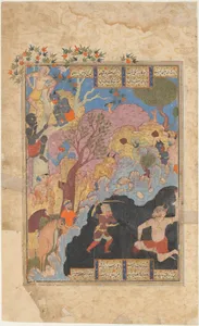 "Rustam Slays the White Div", Folio from a Shahnama (Book of Kings)