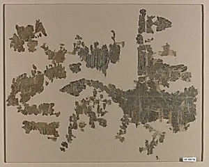 Textile Fragment with Addorsed Parrots and Griffins