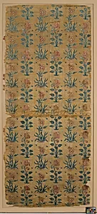 Velvet Panel with Rows of Flowers