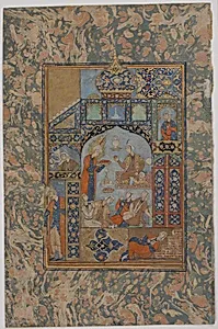 "Yusuf before the Ladies of Cairo", Folio from Yusuf and Zulaykha
