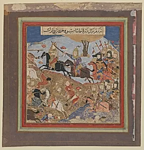 "Zal Slays Khazarvan and Puts Shamasas to Flight", Folio from a Shahnama (Book of Kings) by Abu'l Qasim Firdausi