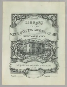 Library of the Metropolitan Museum of Art bookplate