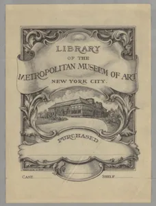 Library of the Metropolitan Museum of Art bookplate