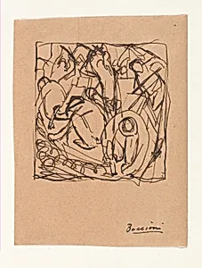 Composition Study for "The Street Pavers"