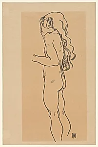 Standing Nude Girl, Facing Left