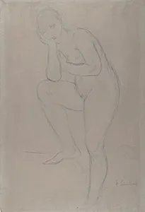 Standing Nude model, Facing Left