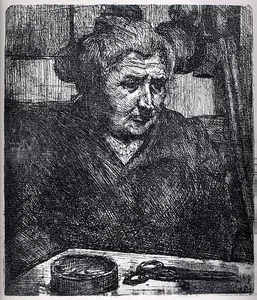 The Artist's Mother at a Table
