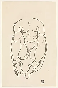 Torso of a Seated Woman with Boots