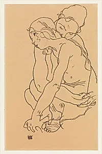 Woman and Girl Embracing
