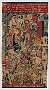Andromache and Priam Urging Hector Not to Go to War (from Scenes from the Story of the Trojan War) by Pasquier Grenier of Tournai