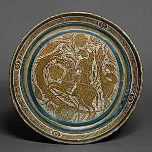 Bowl with a Horseman Spearing a Serpent