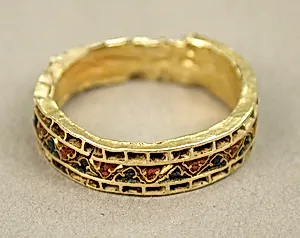 Circular Fragment with a Vine Scroll Motif