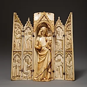 Folding Shrine with the Virgin and Child