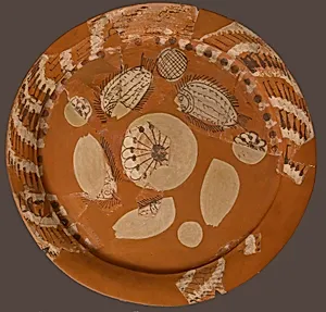 Fragmentary Platter with Fish and Rosettes
