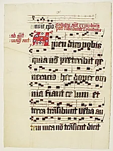 Manuscript Leaf with Initial A, from an Antiphonary