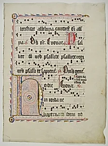 Manuscript Leaf with Initial H, from an Antiphonary