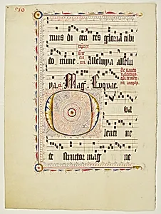 Manuscript Leaf with Initial O, from an Antiphonary