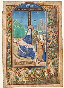Manuscript Leaf with the Pièta, from a Book of Hours