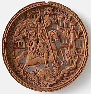 Medallion, St. George Slaying The Dragon