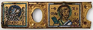 Plaque from a Book Cover or Portable Altar with Saint Thomas and the Lion of Saint Mark