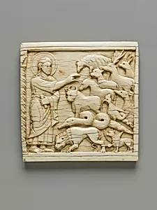 Plaque with God Creating the Animals
