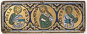 Plaque with Saints James, Matthew, and Thomas