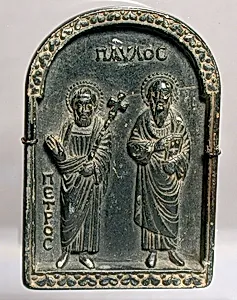 Plaque with Saints Peter and Paul
