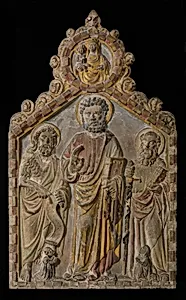 Relief Altarpiece with Saints Peter, Paul, and John the Baptist by Gerardo di Mainardo