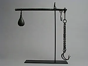 Steelyard Rod with Weight and Hooks