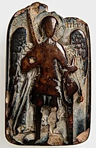 Two-Sided Pendant with the Archangel Michael and Daniel in the Lion’s Den