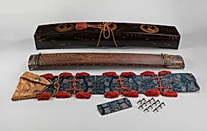 Koto (箏) by Metalwork by Goto Teijo, 9th generation Goto master, Japan|Gotō Yūjō