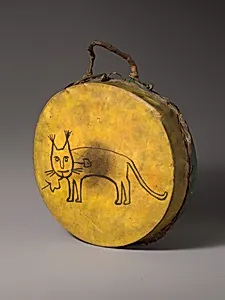Wakan-chan-cha-gha (frame drum) by Sioux or Dakota tribe