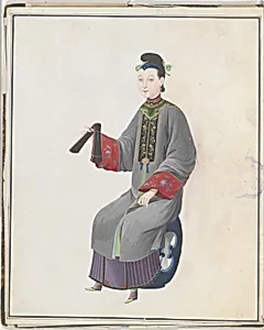 Watercolor of musician playing paiban
