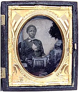 Young Man with a Concertina ambrotype