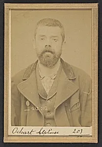309. Ochart. Alphonse. 37 ans, né le 24/1/56 à Asbruch (Nord). Fabricant de chaussures. Anarchiste. 22/1/94.  by Alphonse Bertillon