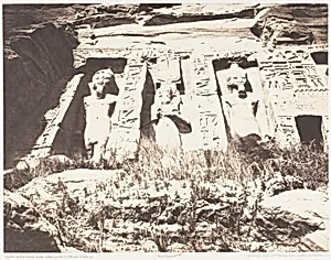 Abou-Sembil, Petit Spéos - Partie Gauche de la Façade by Félix Teynard|Imprimerie Photographique de H. de Fonteny et Cie
